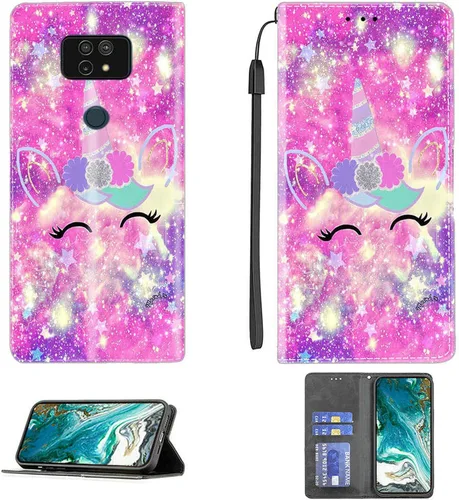 Vista 445 de jioeuinly ATT Motivate 2 - Funda compatible con ATT Motivate 2, funda con soporte abatible y cierre magnético DJS