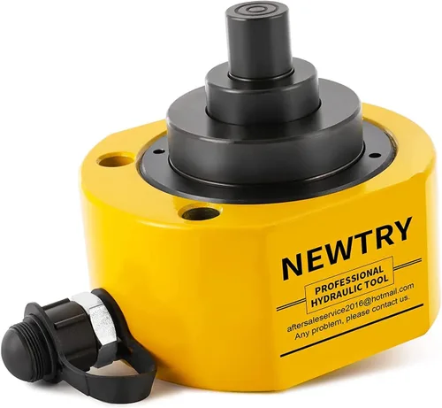 Vista 8 de NEWTRY 10T Low Profile Hydraulic Ram Jack, 1" Stroke Multi-Section Compacto para espacios reducidos, elevación portátil para maquinaria, puentes