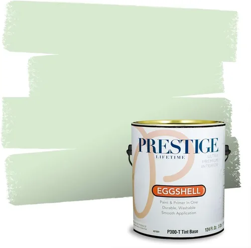Vista 232 de PRESTIGE Pintura exterior e imprimación en uno, aloe, plano, 1 galón