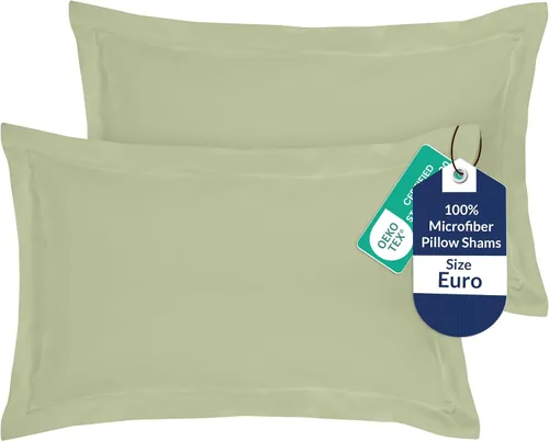 Vista 64 de Royale Linens Paquete de 2 fundas de almohada de tamaño estándar de 20 x 26 pulgadas, microfibra cepillada, fundas de almohada de cama, resistentes