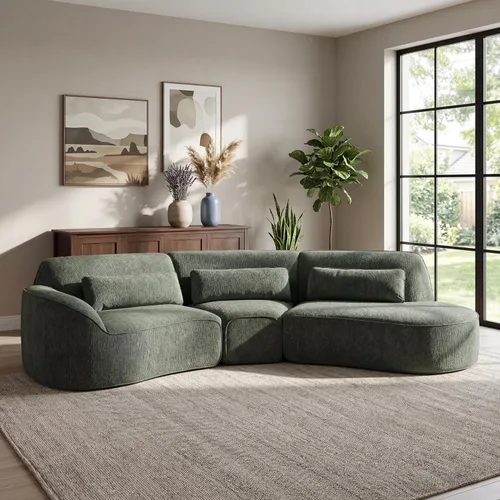 Vista 20 de Christopher Knight Home Kiin - Sofá modular modular de 123 pulgadas, moderno sofá grande curvado, cómodo sofá modular tapizado para sala de estar