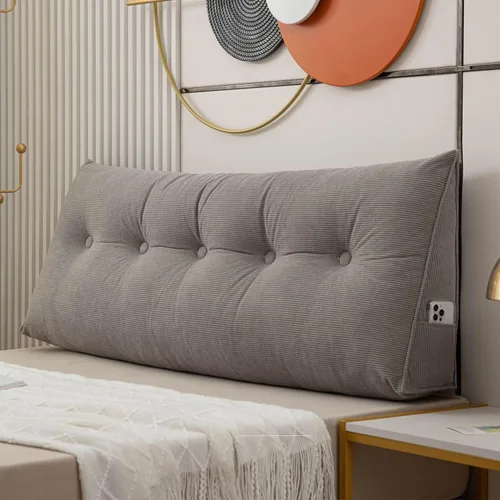 Vista 11 de Almohada triangular para cabecero, almohada de cuña grande lavable para el cuerpo, soporte de posicionamiento del respaldo, almohadas de lectura