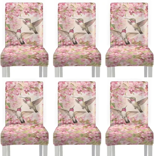 Vista 18 de Rnyleeg Juego de 1 funda para sillas de comedor con diseño de mariposa y rosa azul, elegante, suave, lavable, para cocina, hotel, ceremonia