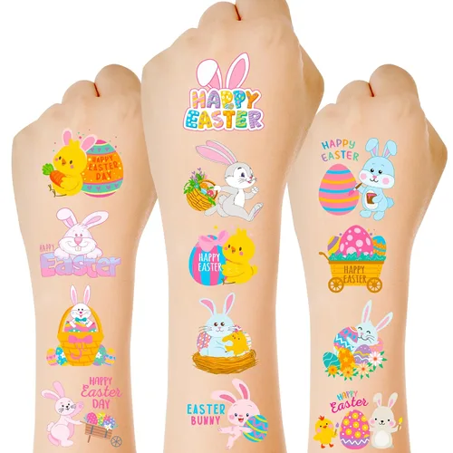 Vista 18 de 64 PIEZAS 4 Hojas Juego de Tatuajes Temporales del 4 de Julio, Decoraciones Patrióticas para Fiestas de Cara y Cuerpo, Calcomanías de Tatuajes