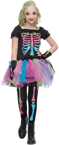 Vista 2 de EraSpooky Disfraz Funky Punky Bones para niñas