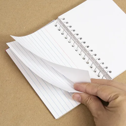 Vista 4 de BAZIC - Libro de tarjetas de índice a rayas de 3 x 5 pulgadas, 100 unidades, notas encuadernadas en espiral, tarjetas blancas con rayas