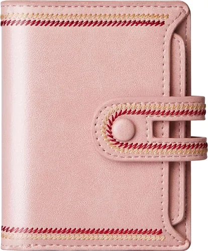 Vista 13 de TFKGS Tarjetero de crédito para mujer, cartera RFID de cuero para mujer con bloqueo de cremallera, llavero para tarjetas de acordeón, regalos
