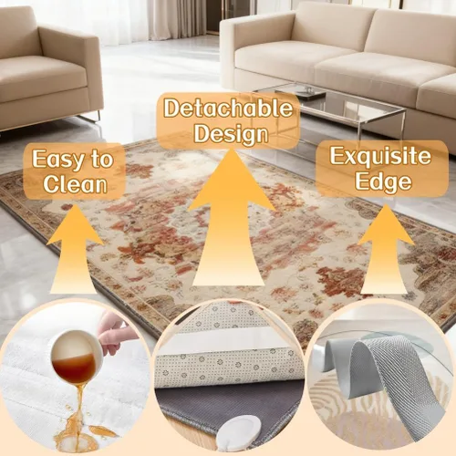 Vista 6 de Heated Floor Mat, Machine Washable Area Rug with Timer Fast Heating, Graphene Electric Heated Rug, Electric Carpet for Living Room, Dining Room
