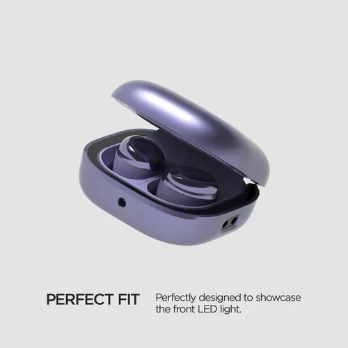 Vista 8 de VRS Design Funda moderna para Galaxy Buds (2023, 2022, 2021, 2020), color morado