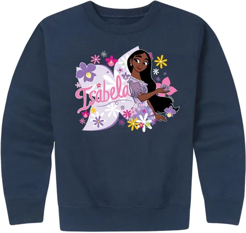 Vista 5 de Disney Encanto - Isabela - Sudadera de forro polar con cuello redondo para niños y jóvenes