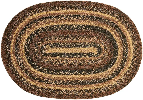 Vista 9 de Colección Cappuccino Premium trenzada Primitivo, rústico, campestre, estilo granja Yute/algodón 30 días sin riesgo Alfombra