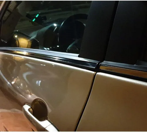 Vista 5 de Para Toyota Corolla 2003 2004 2005 2006 2007 2008 moldura de ventana de coche burletes cinturón de sellado 4 piezas (negro)