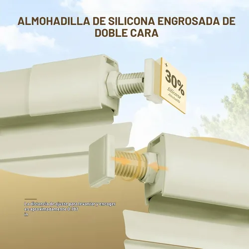 Vista 2 de Mini persianas de aluminio de 1 pulgada inalámbricas sin taladro