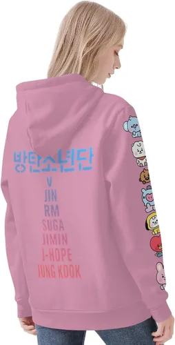 Vista 7 de COWRC Sudaderas con capucha para mujer con estampado 3D de manga larga con cordón ligero