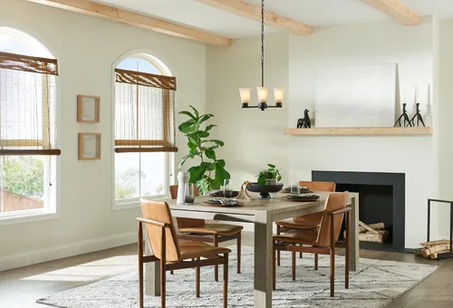 Vista 10 de Kichler Stamos - Candelabro de 3 luces, lámpara de techo moderna para sala de estar, comedor, dormitorio o vestíbulo, en bronce envejecido®