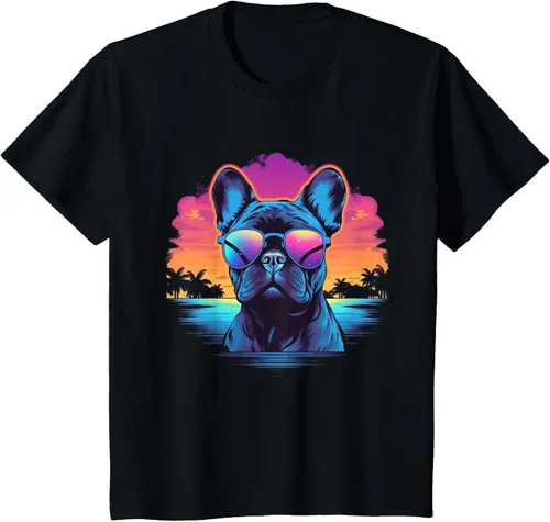 Vista 27 de Camiseta de perro Bulldog Francés para hombres y mujeres, Negro