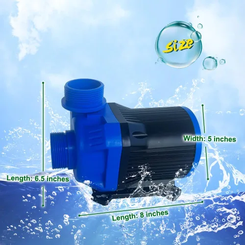 Vista 4 de NEZO Bomba de agua para acuario con controlador, sumergible y bomba de retorno de ahorro de energía en línea para acuario, tanque de peces de agua