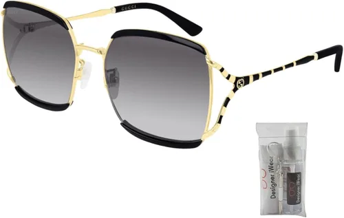 Vista 2 de Gucci GG0593SK Square Sunglasses for Women BUNDLE with Designer iWear Complimentary Eyewear Kit