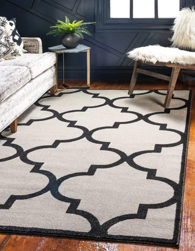 Vista 25 de Unique Loom Trellis Collection - Alfombra marroquí de celosía gris (7' 0 pies x 10' 0 pies)