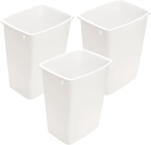 Vista 6 de Cubo de Basura de Plástico - Bote de Basura para Interior para Cocina, Hogar, Oficina y Uso Comercial - Gran Cubo de Eliminación de Residuos