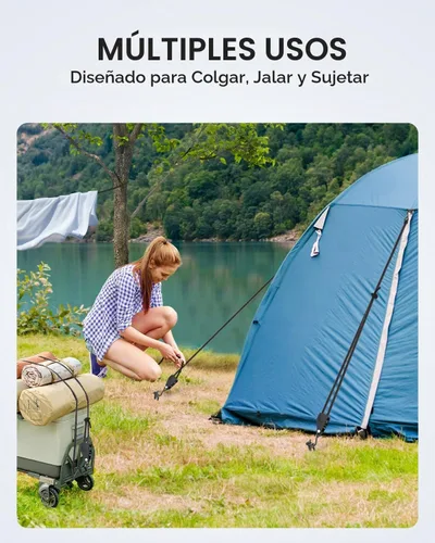Vista 5 de Fondwell Correas de trinquete pequeñas para atar cuerdas, perchas de luz