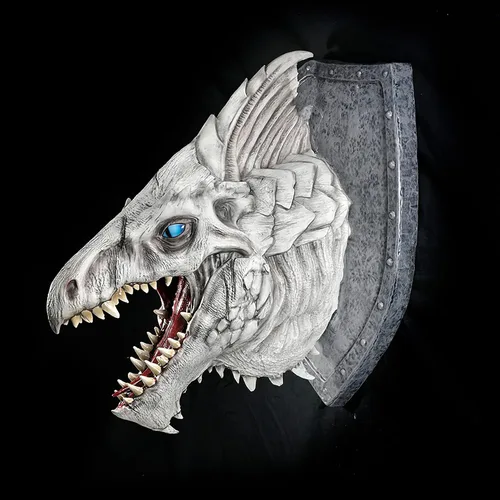 Vista 8 de WizKids D&D Réplicas de los Realms: Placa de Trofeo Dragón Blanco Calabozos y Dragones