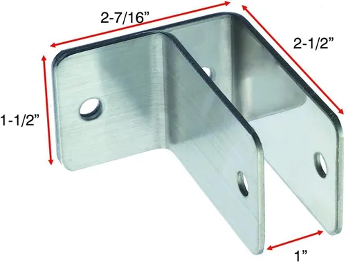 Vista 7 de Harris Hardware TP15059 Paquete de paneles de acero estampado para paneles de 1 pulgada, 2 soportes de una oreja, soportes en U de 2 pulgadas