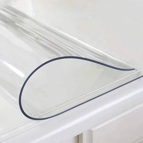 Vista 4 de Restaurantware-Table Tek 36 x 24 Inch Table Top Protector, 1 Rectangle PVC Protector - 1.5mm Thick, Waterproof, Clear Plastic Dining Cover