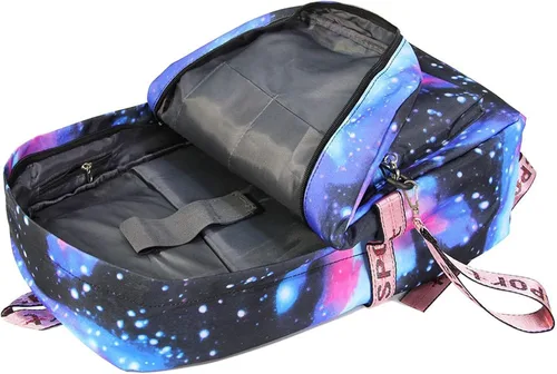 Vista 5 de XMTIHE Kids Boys Cristiano Ronaldo Novelty Backpack,Canvas Backpack with USB Charging Port for School Travel