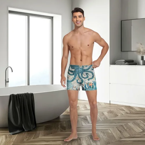 Vista 4 de Fisyme Boxers para hombre, calzoncillos tipo bóxer para hombre