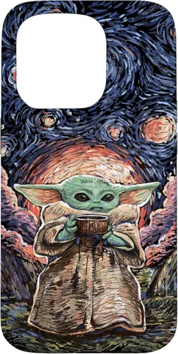 Vista 14 de Star Wars: The Mandalorian The Child Starry Night Style - Carcasa para iPhone 17