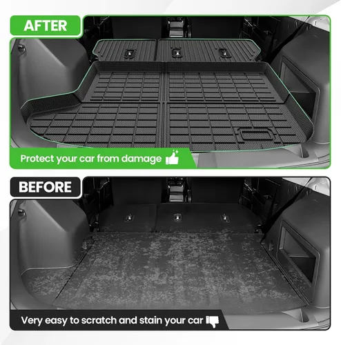 Vista 4 de Forro de carga para Jeep Compass/Patriot 2007-2016 y 2007-2012 Dodge Caliber, alfombras de carga para todo clima para accesorios de Compass