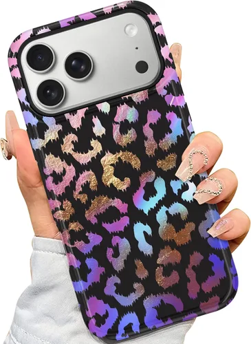 Vista 26 de AIGOMARA - Carcasa magnética para iPhone 11, diseño de leopardo negro