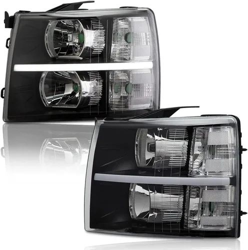 Vista 11 de G-PLUS Conjunto de faros, compatible con Chevy Silverado 2007 2008 2009 2010 2011 2012 2013 2014 Chevy Silverado parachoques faro, lente