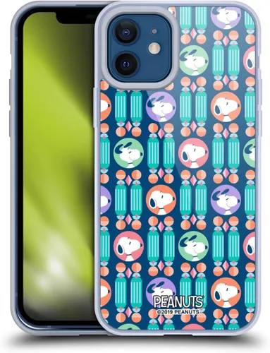 Vista 160 de Head Case Designs Snoopy Deco Dreams - Funda de gel suave con licencia oficial de Peanuts Blue Pattern compatible con Apple iPhone 7 Plus/iPhone 8