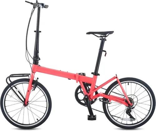 Vista 12 de VIRIBUS Bicicleta plegable para adultos, bicicleta plegable de 20 pulgadas de 7 velocidades, bicicleta compacta ligera, bicicletas plegables