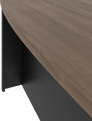 Vista 6 de Bestar Connexion - Escritorio ejecutivo en forma de U de 72 W con Antigua y Negro