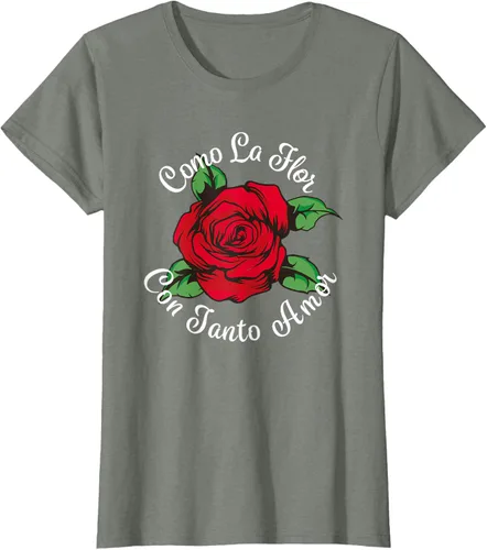 Vista 16 de Como La Flor - Bailar Cumbia - Mexican Rose Fiesta Regalo Camiseta Negro