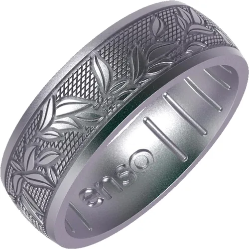 Vista 6 de Enso Rings Signature Etched Collection - Anillos clásicos de silicona grabados - Diseño cómodo y flexible - Fabricado en Estados Unidos