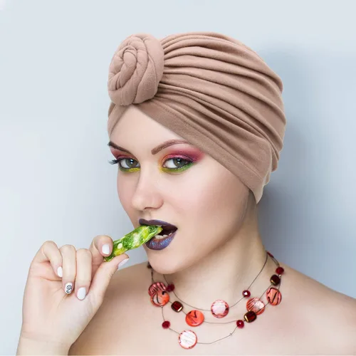 Vista 6 de SATINIOR - Turbantes africanos para mujeres, nudo pre-atado, gorro, diadema, 3