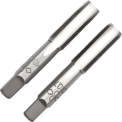 Vista 18 de M2 X 0.4 Mano métrica de grifo, mano derecha M2 X 0.016 in roscado mano grifo 1 par M2 X 0.4 Hand Tap 1Pair, Made of Alloy Tool Steel, Includes a