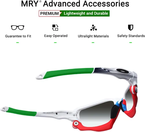 Vista 3 de Mryok Auriculares de repuesto para Oakley JawboneRacing JacketSplit Jacket - Opt