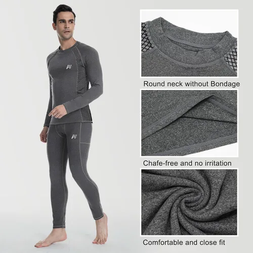 Vista 12 de MEETWEE Paquete de 4/5 camisas de compresión térmica para hombre, manga larga, forro polar, capa base, equipo de entrenamiento de invierno