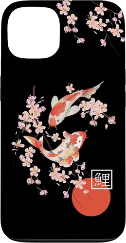 Vista 7 de Cherry Blossom Koi Carp Fish Japanese Sakura Graphic Art Case for iPhone 17