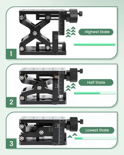 Vista 6 de Z-Axis Plataforma de elevación manual 2.362 in Deslizamiento Mesa de desplazamiento de elevación High Precise Optical Sliding Lifting Displacement