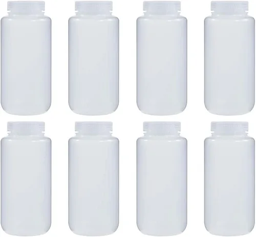Vista 12 de Botellas de reactivo PP de boca ancha de 2.0 fl oz, 2 onzas, con tapas de polipropileno, paquete de 290
