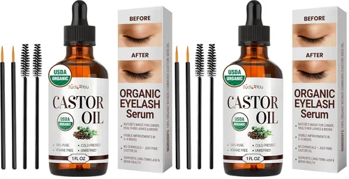 Vista 11 de BodyJ4You Aceite de ricino orgánico USDA - Suero para barba y cuero