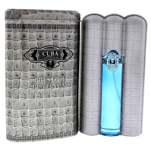 Vista 3 de Cuba Original by Parfums Des Champs Prestige Platinum de Cuba, 3 oz Eau De Toilette Spray para hombre (CUBPRPM0009002)