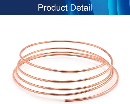 Vista 4 de Aicosineg 0.12"x0.02"x6.56Ft (ODxTxL) Tubería de refrigeración de latón Tubo de metal suave para refrigerador congelador aire acondicionado