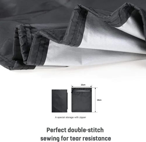 Vista 7 de POMER Treadmill Covers, Dustproof Waterproof Non-Folding Running Machine Protective Cover with Zipper - Ideal for Indoor Outdoor Home Treadmill Use